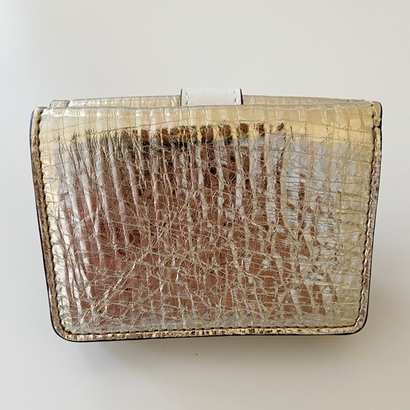 NWT Chloe Mini Metallic Trifold Wallet - Picture 15 of 16